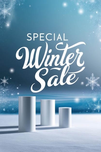 Chilly Deals Winter Sale Background Design