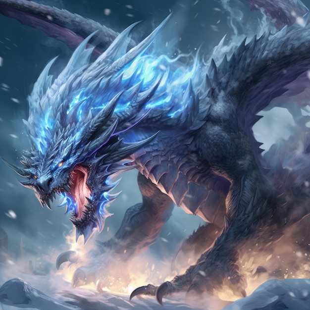 Chimera wolf dragon imbued with fire an dice