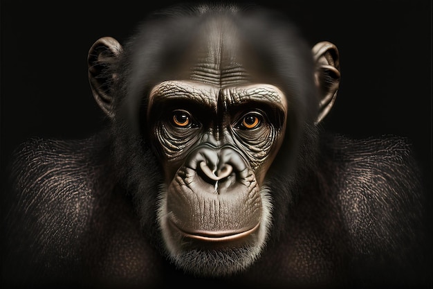 Chimpanzee Face Close up