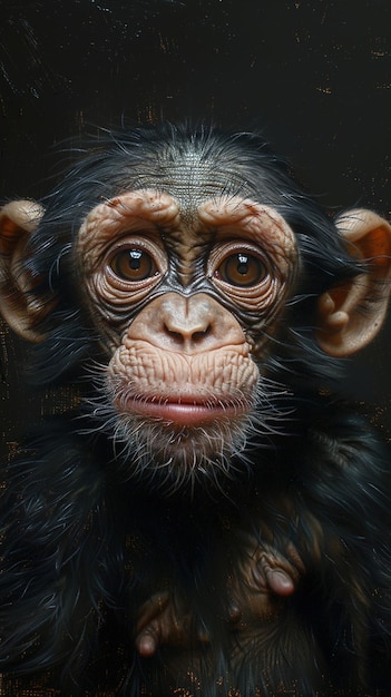 a chimpanzee is shown with a nose and a nose