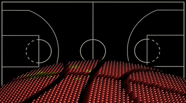 China Basketball court background Basketball Ball