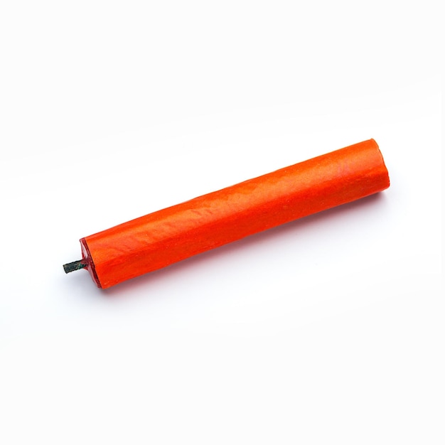 A china firecracker on white background. Taken in Studio with a 5D mark III.