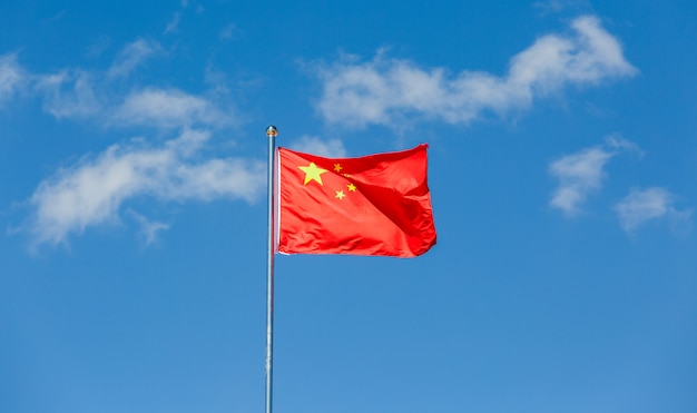 China flag waving in the wind