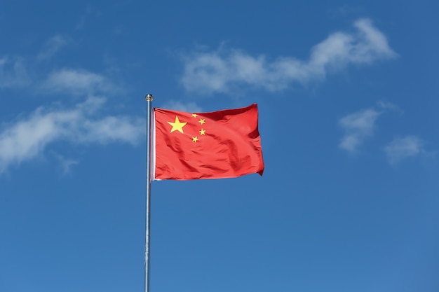 China Flag Waving in the wind.