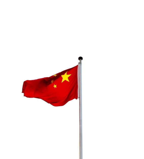 The China flag on white background