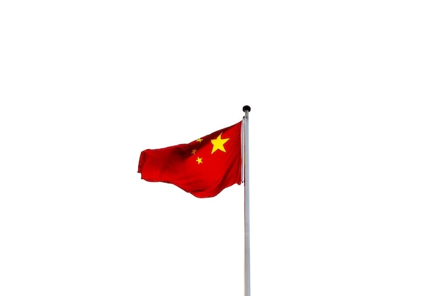 The China flag on white background