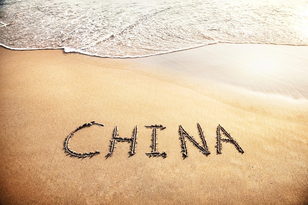 China title on the sand