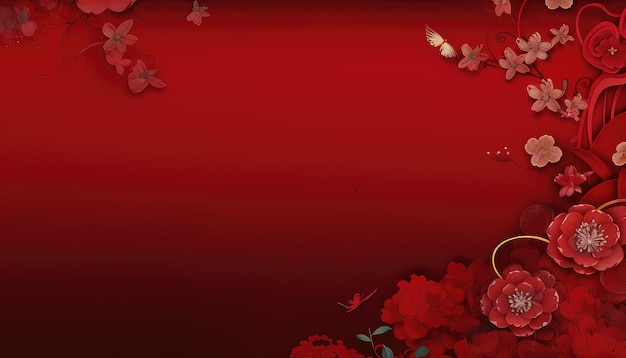 chinese background on red