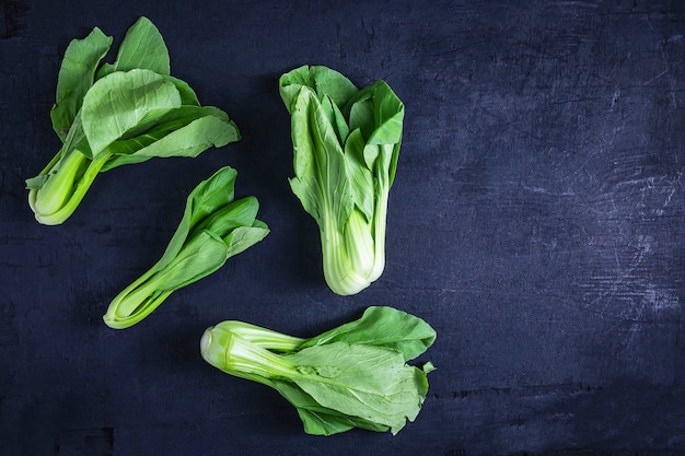 Chinese cabbage on black background