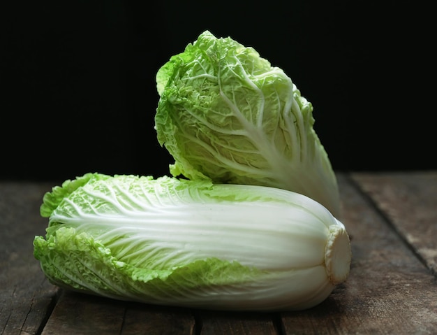 Chinese cabbage on dark background