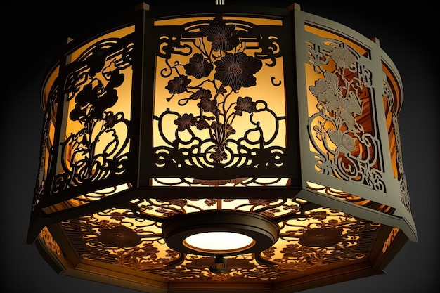 Chinese ceiling lamp that hangs