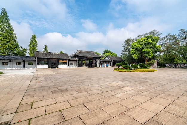 Chinese classical architecture garden courtyard