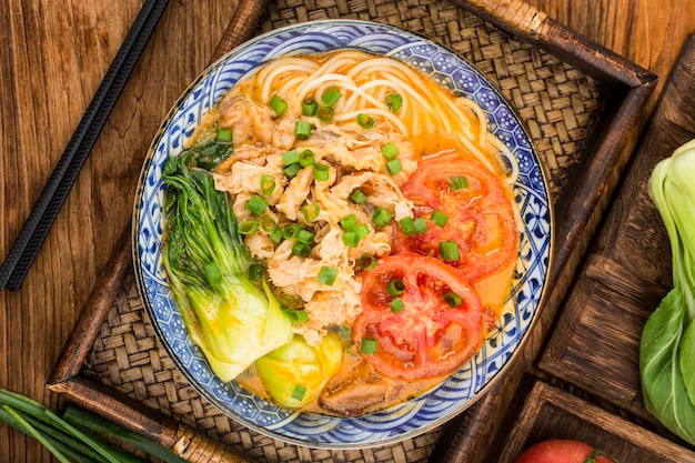 Chinese Cuisine a bowl of fat beef noodles