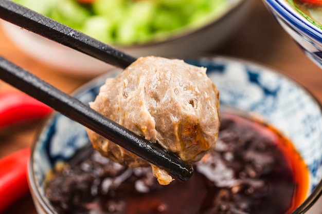 Chinese cuisine: Fresh beef balls