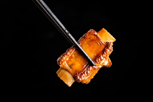 Photo chinese cuisine a plate of braised ribs