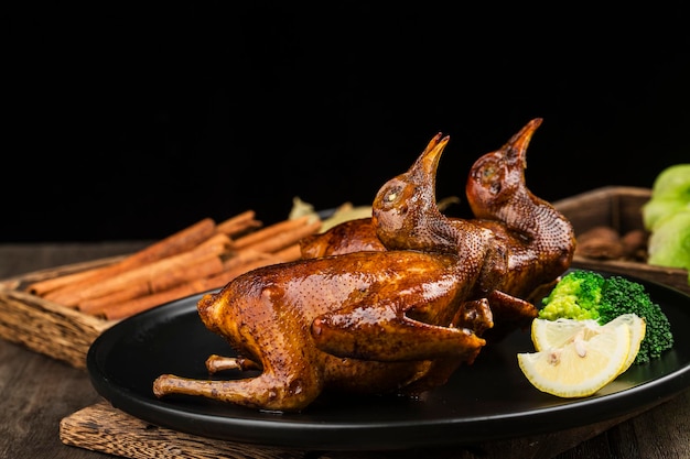 Chinese cuisine; Roast pigeon,Crisp baby pigeon,