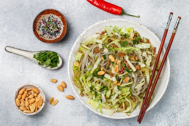 Chinese dish of starch glass noodles 