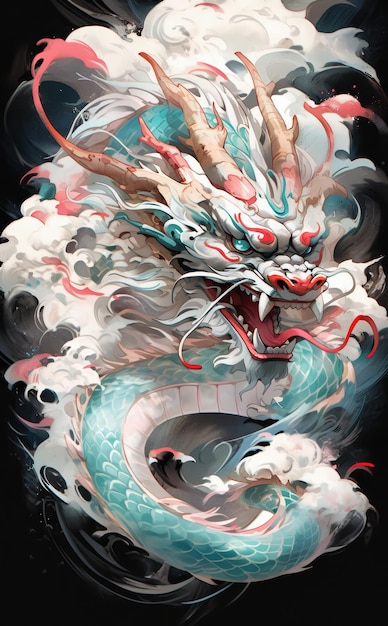 Chinese dragon illustration