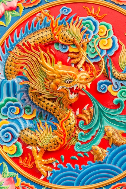 Chinese dragon in the Temple