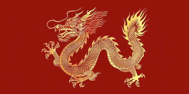 a chinese dragon with a gold dragon on its head