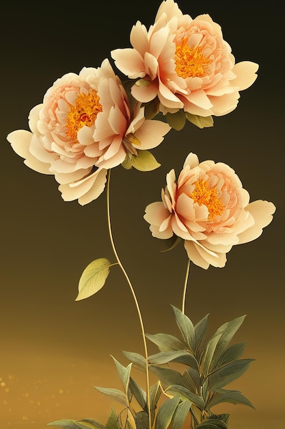 Chinese elegant peony quiet aestheticism