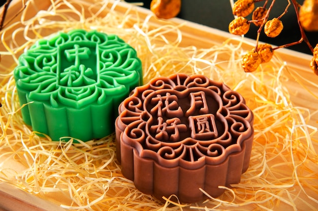 Chinese festival, family reunited Mid-Autumn Festival, moon cake-shaped soap