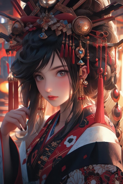 chinese girl illustration