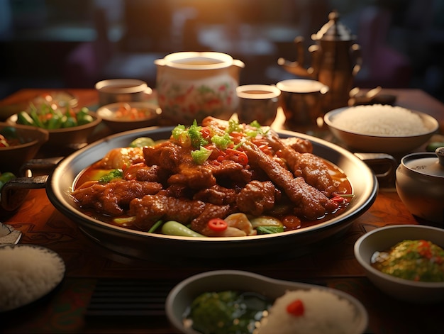 Chinese Hot Meal Main Dish AI Photo