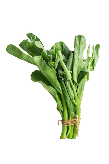 Chinese kale vegetable isolated on white background.