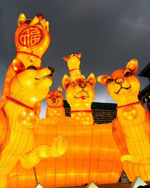 Chinese lantern festival Bright show Animal figures