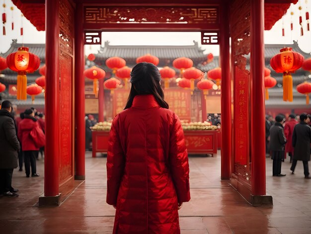 chinese lanterns in the chinese temple