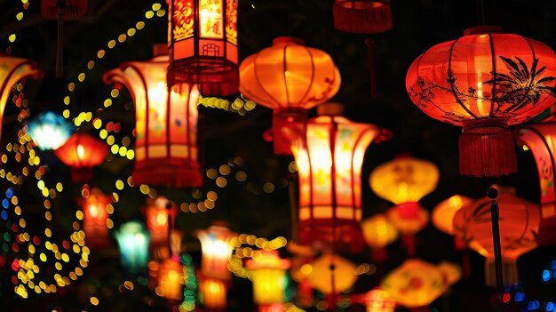 Photo chinese lanterns festival