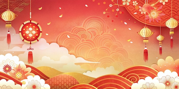 Chinese Lunar New Year Background Wallpaper Simple