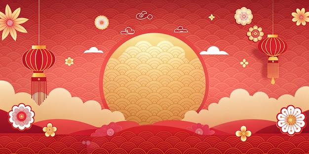 Chinese Lunar New Year Background Wallpaper Simple