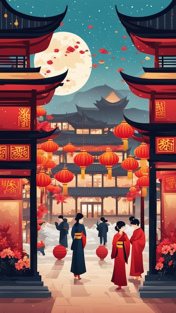 Chinese Lunar New Year Card Template Design