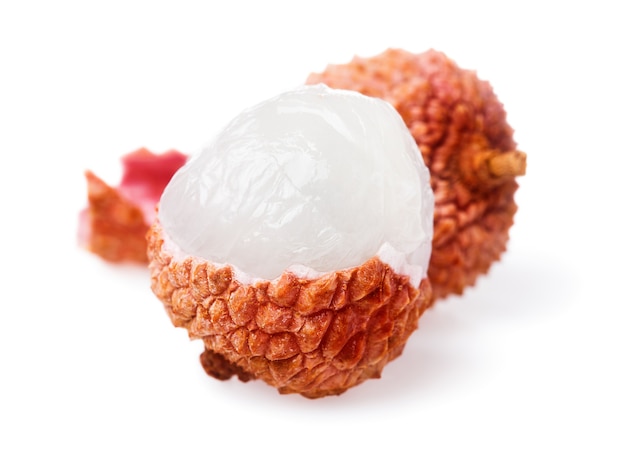 Chinese Lychee isolated on white background