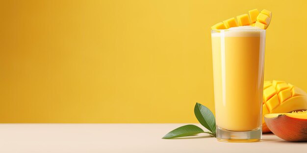 Photo chinese mango smoothie look thinner