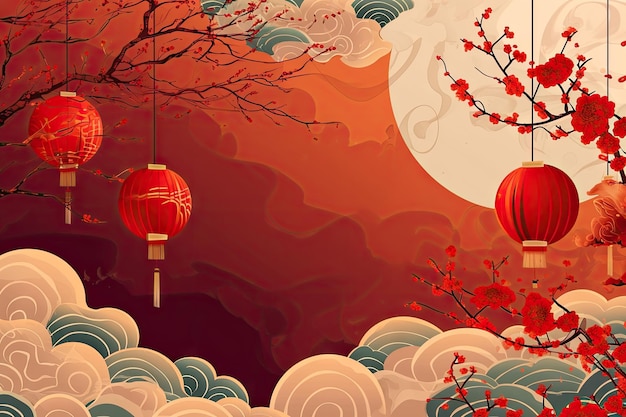 Chinese new year background wallpaper poster