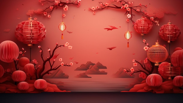 Chinese New Year celebration background