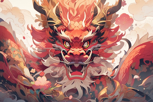 Chinese new year Chinese dragon Anime