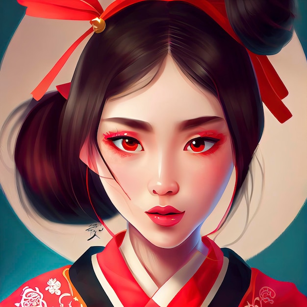 Chinese New Year concept beautiful oriental woman