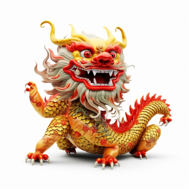 Chinese new year dragon with transparent background high