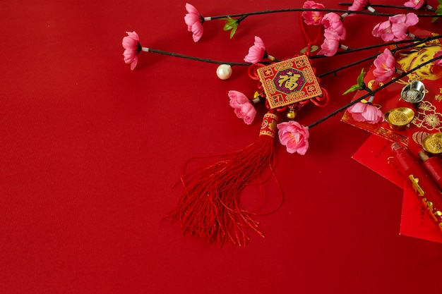 Chinese new year festival plum flowers