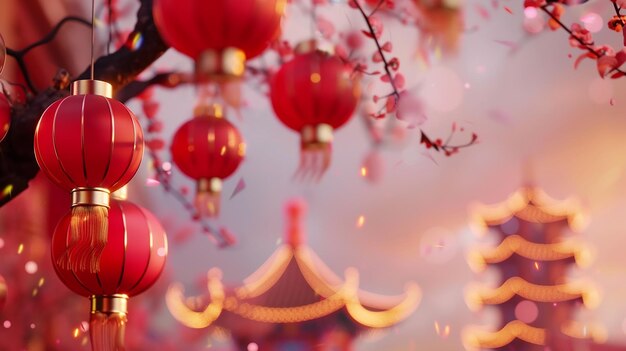 Chinese New Year Festival Realism Background