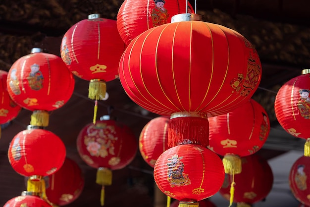 Chinese new year lanterns in china town area