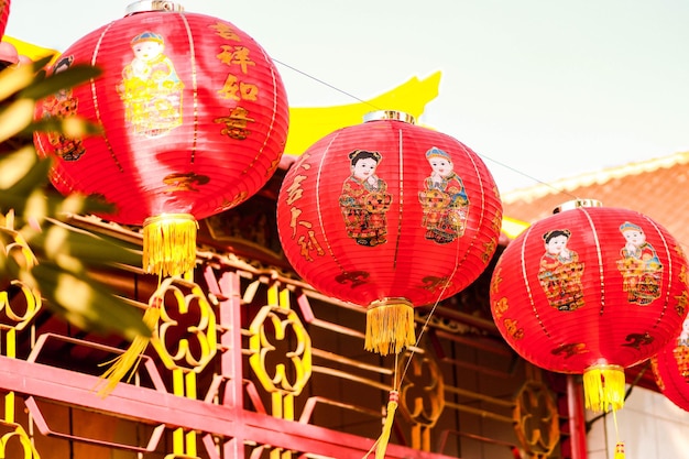 Chinese new year lanterns in china town