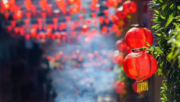 Chinese new year lanterns in chinatown