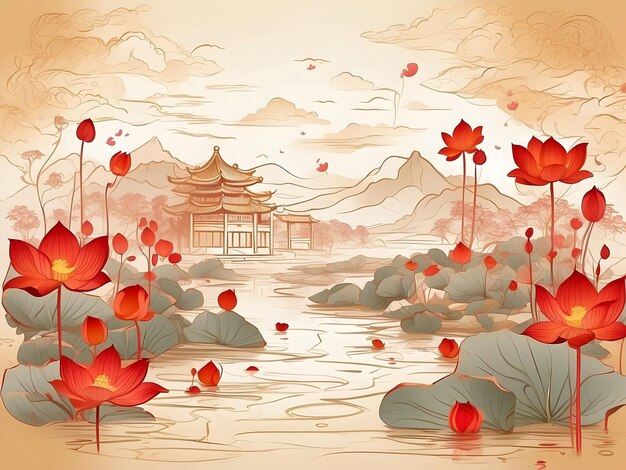 Chinese New Year Lunar New Year Festive Wallpaper Traditional Celebration Red Lanterns Year of