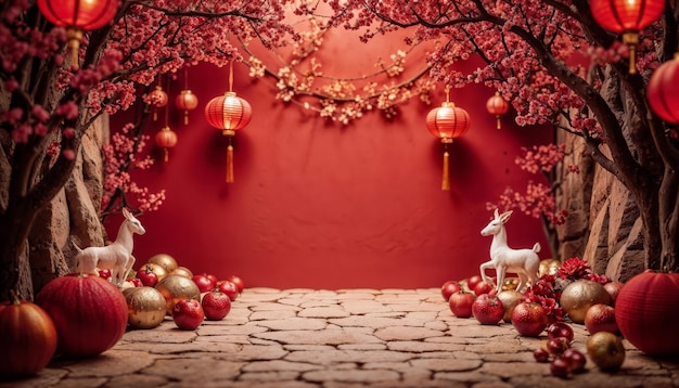 Chinese New Years Immersive Paper Art Interior