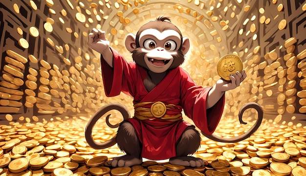 Chinese new yearzodiac signs monkey Chinese new year background Happy chinese new year